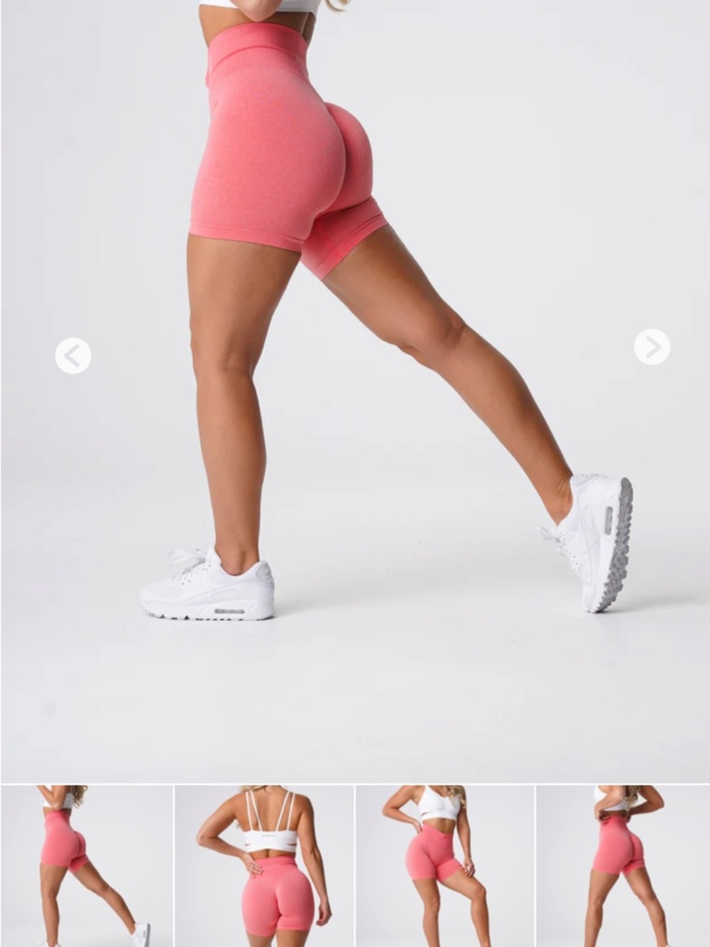 NVGTN Pro Seamless Shorts-Coral - Picture 5 of 5